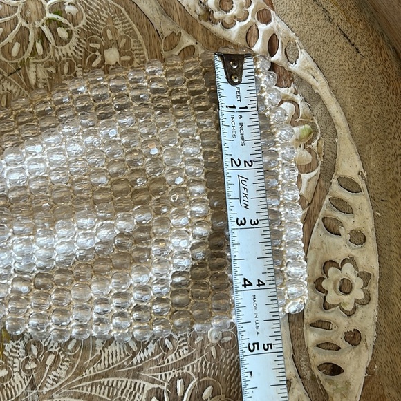 VINTAGE HANDMADE IN HONG KONG BEADED KNITED EXPANDABLE HANDBAG - Picture 11 of 12